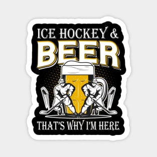 Ice Hockey and Beer Magnet