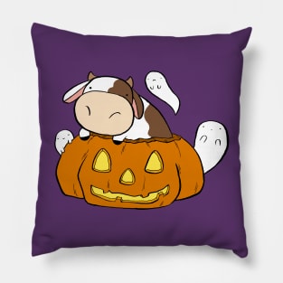 Spooky Halloween Cow Pillow