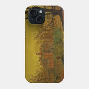 A Moated Yorkshire Home by John Atkinson Grimshaw Phone Case
