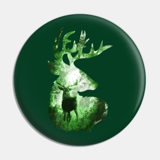 Evergreen Deer Pin