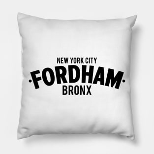 Fordham Bronx Modern Minimalistic Typography Design Pillow