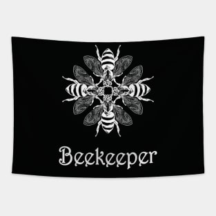 Beekeeper Beekeeping bees in cross honey gift Tapestry