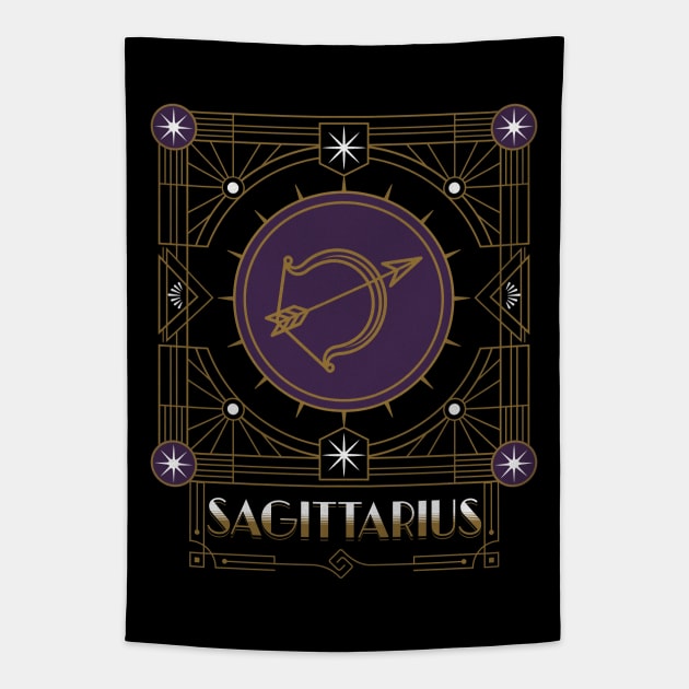 Great Sagittarius Deco Tapestry by Skyborne Designs