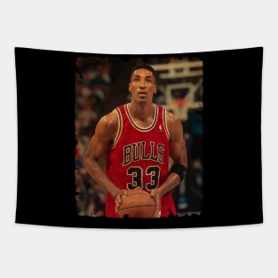 Scottie Pippen - Vintage Design Of Basketball Tapestry