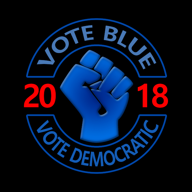 Vote Blue Vote Democrat by SeattleDesignCompany