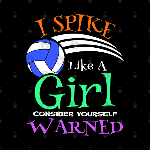 Cute Volleyball Spike Gift Print Volleyball Team Print by Linco