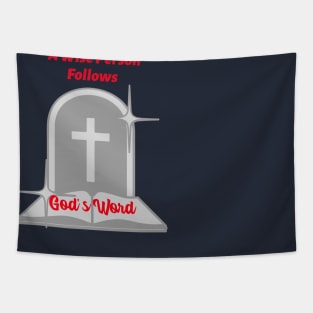 A Wise Person Follows God Word Tapestry