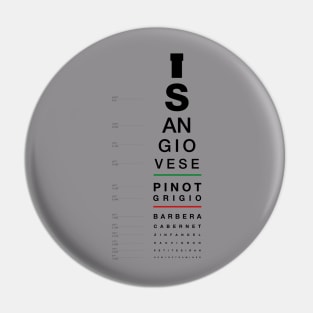 Typography, wine lover, eye test poster style Pin