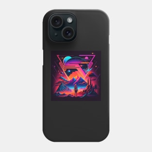 Synthwave astronaut Phone Case