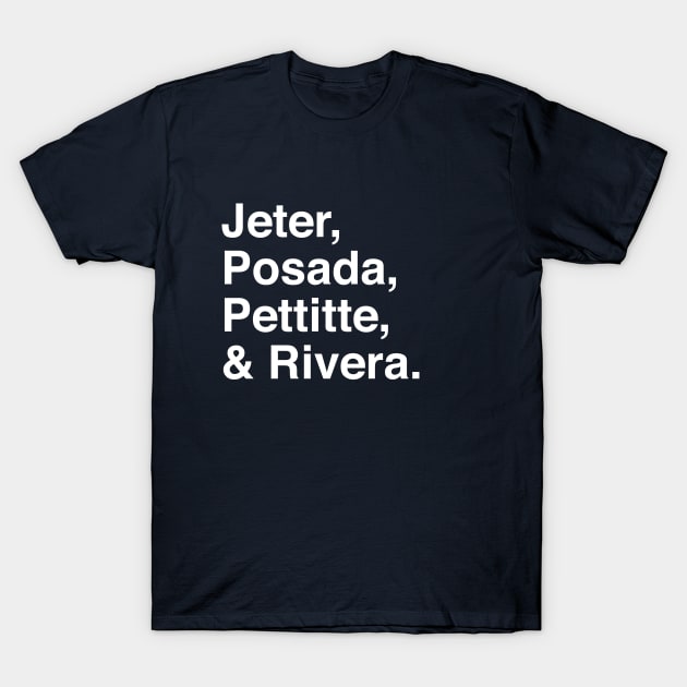 Kings83 Jeter, Posada, Pettitte, Rivera - White T-Shirt