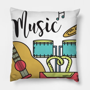 Art musique vintage Pillow