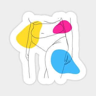 pansexual woman illustration Magnet