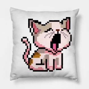 Sadmo x Dall-e Sleepy Kitten Pixelart Pillow