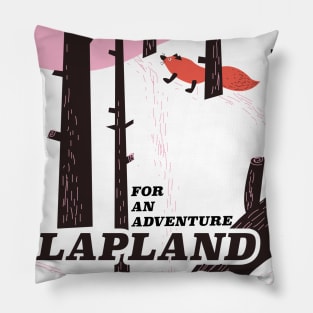 Lapland vintage cartoon Pillow