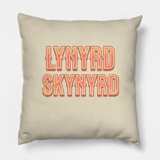 skynyrd text vintage Pillow