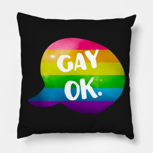 Gay OK LGBT Pride Pillow