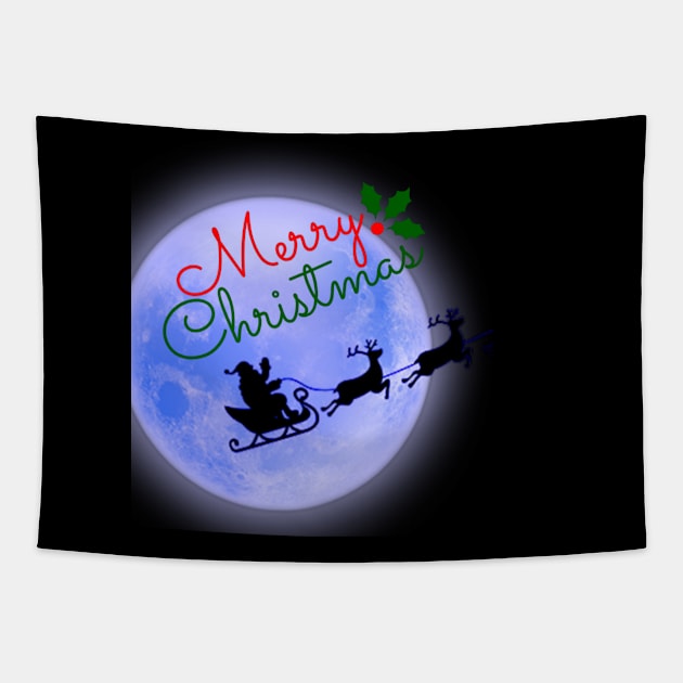 Merry Christmas - Santa Clause Tapestry by Christamas Clothing