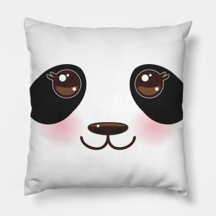 Panda  funny cute animal face kawaii (1) Pillow