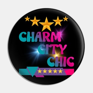 5 STAR CHARM CITY CHIC DESIGN Pin