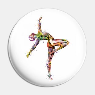 Gymnast Muscle Anatomy Watercolor Pin