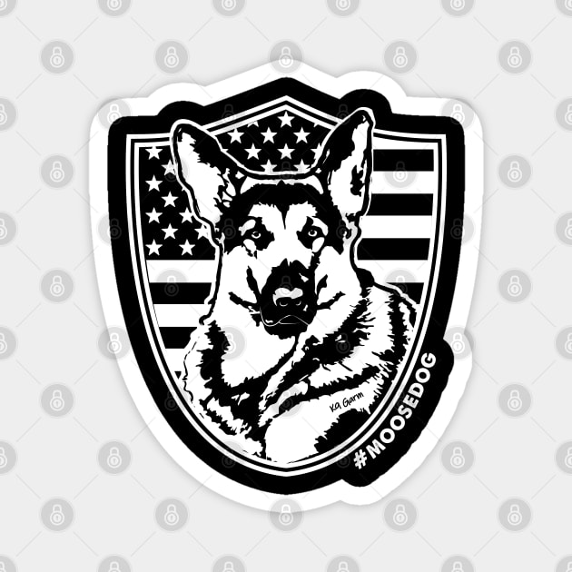 Star Spangled Moosedog (double sided T-shirt) Magnet by Moosedog