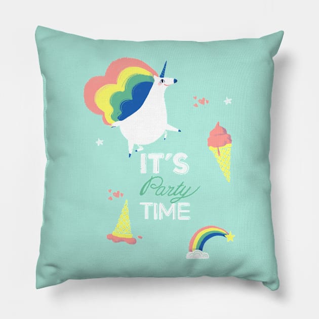 Unicorn Party Pillow by BabyKarot