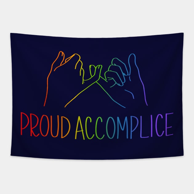Proud Queer Accomplice Pinky Swear Tapestry by Salty Said Sweetly