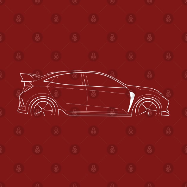 Honda Civic si Type R FK8 - profile stencil, white by mal_photography