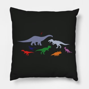 Colorful Dinosaurs Pillow