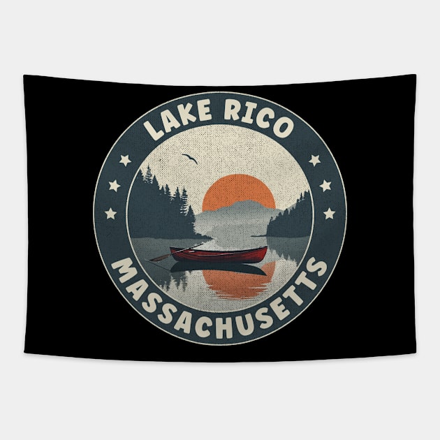 Lake Rico Massachusetts Sunset Tapestry by turtlestart