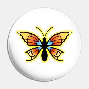 Sun and Moon Butterfly Pin