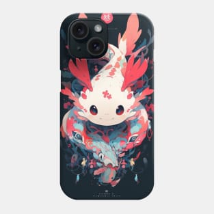 Cute Axolotl Anime Art Design | Cute Animals | Axolotl Hentaii Chibi Kawaii Design Phone Case