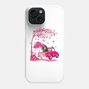 Valentine's Day Love Pickup Truck Wirehaired Pointing Griffon Phone Case