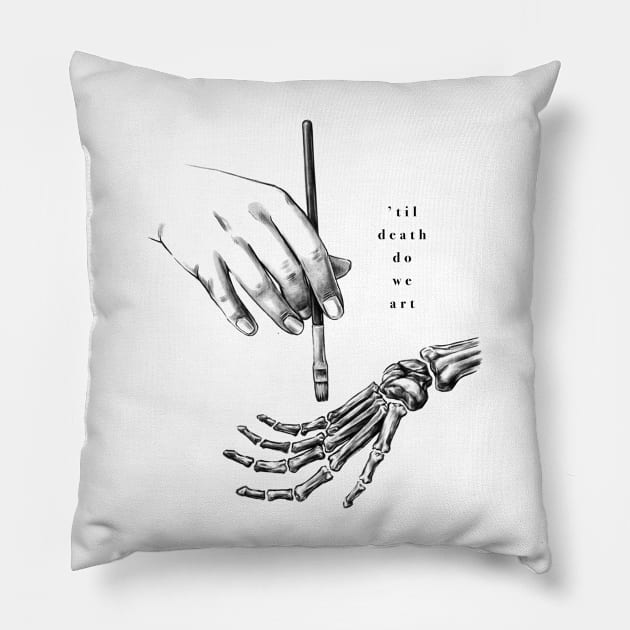 Til Death Do Us Art Pillow by PaperMegpie