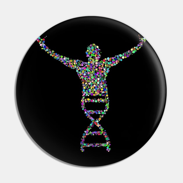 Human DNA Graphic Science Gift DNA Pin by Popculture Tee Collection