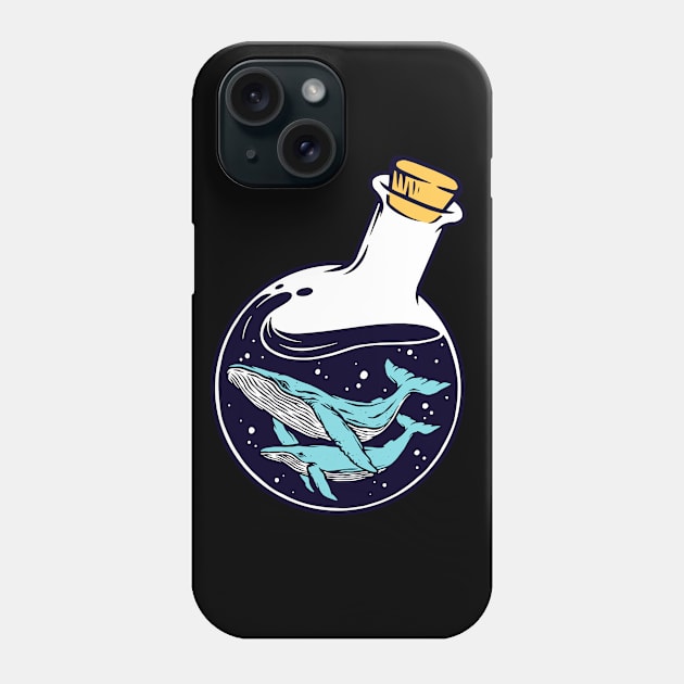 Whale in the Bottle Phone Case by TambuStore