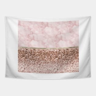 Warm chromatic - pink marble Tapestry