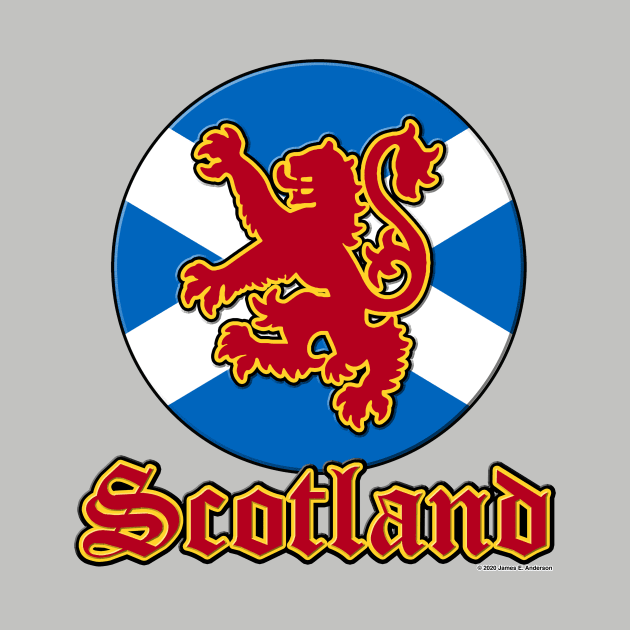 Scotland Lion & Saltire by JEAndersonArt