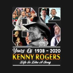 Kenny Rogers // 85 Years Of // Life Is Like A Song - T-Shirt T-Shirt