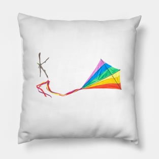 K for kite alphabet illustration Pillow