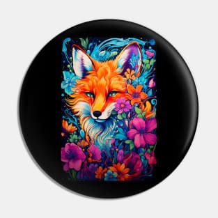 Psychedelic Fox Trippy Pin