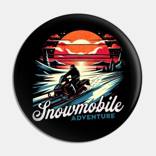 Snowmobile Adventure Design Pin