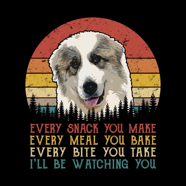 Retro Great Pyrenees Every Snack You Make Every Meal You Bake by SportsSeason