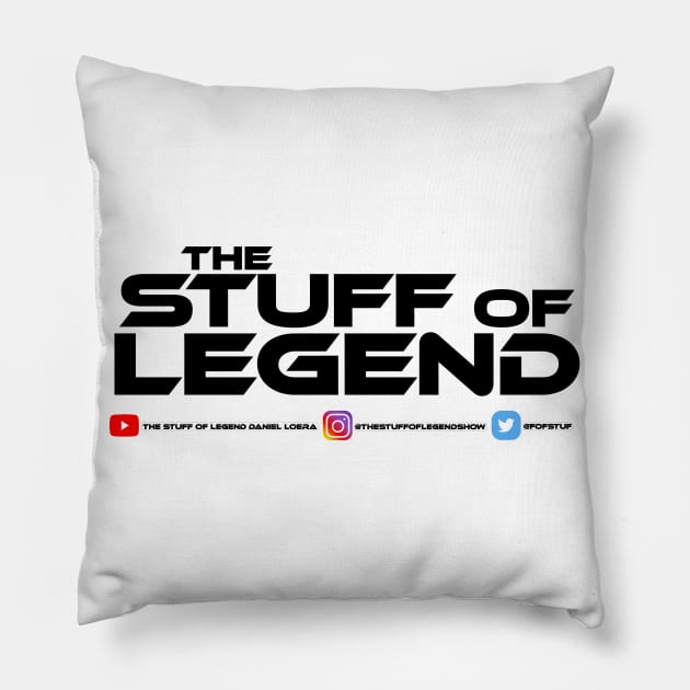 "TSOL" Black Text / White Outline with Social Media Pillow by TSOL Games