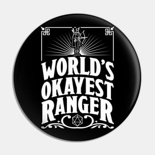 D&D Worlds Okayest Ranger Pin