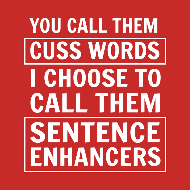 You call them cuss words. I choose to call them sentence enhancers by Portals