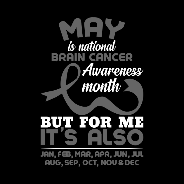 Brain Cancer Awareness May Is National Brain Cancer Awareness Month by mcoshop