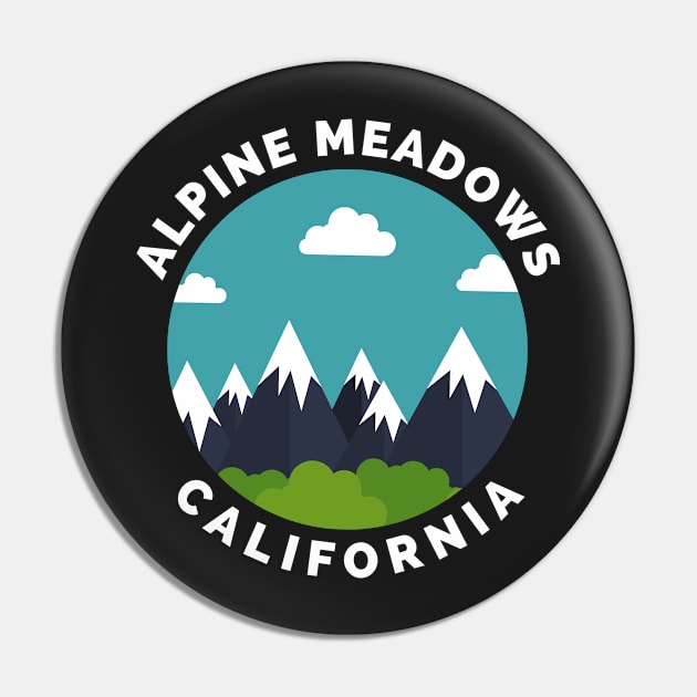 Alpine Meadows Ski Snowboard Mountain California Yosemite - Travel Pin by Famgift