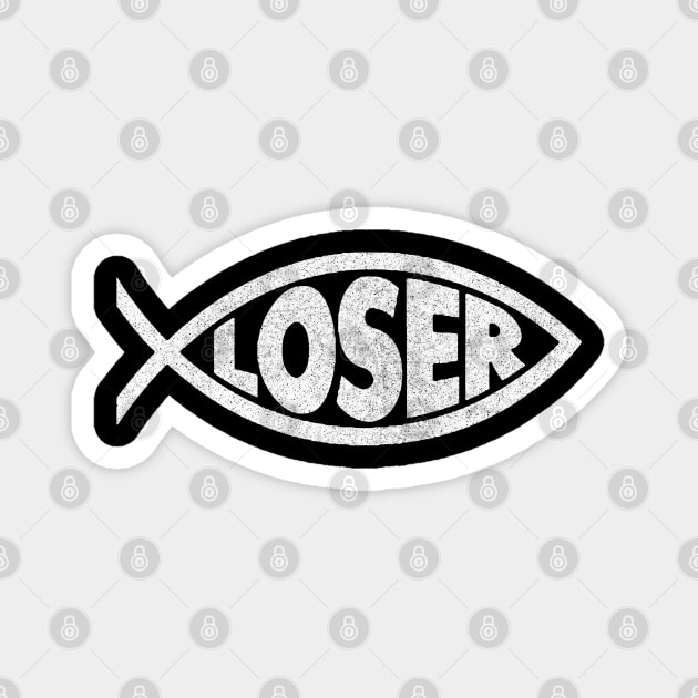 'Loser' Slacker 90s Jesus Fish Magnet by DankFutura