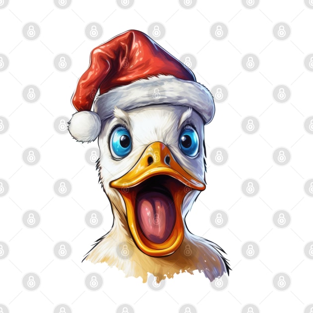 Funny Christmas Duck Face by Chromatic Fusion Studio